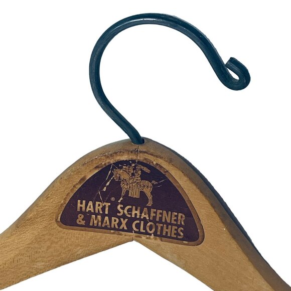 Vintage Hart Schaffner & Marx Wood Locking Suit Hanger 17" Wishbone Grand Rapids - Picture 2 of 12